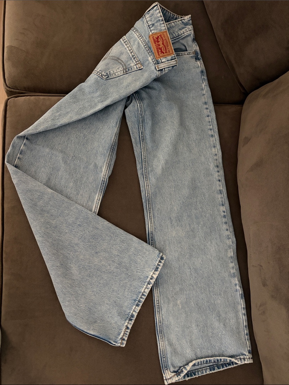 Levi's Low-rise Light Blue Wide Leg Denim Jeans